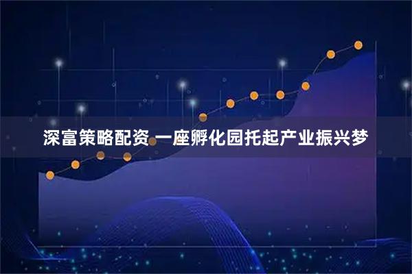 深富策略配资 一座孵化园托起产业振兴梦